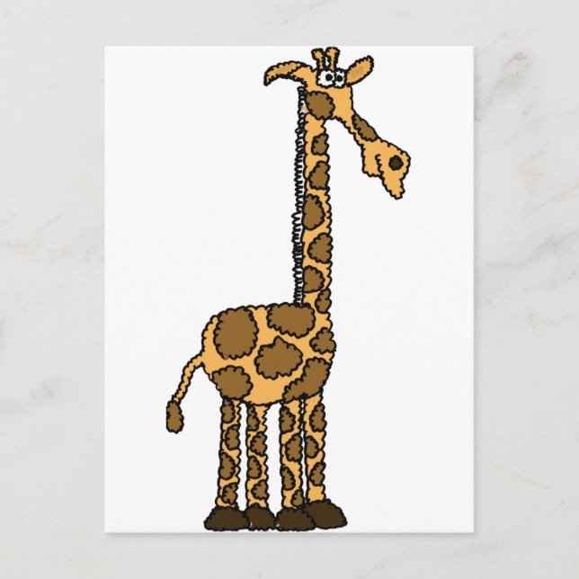 Carte Postale XX- Drôle Carton de Giraffe (Devant)