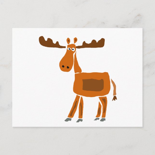 Carte Postale XX- Drôle Moose Art Design (Devant)