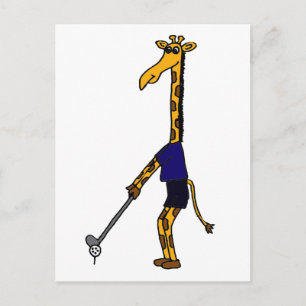 Carte Postale XX- Giraffe Jouer Conception Golf