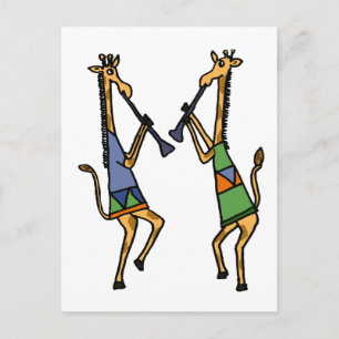 Carte Postale XX- Giraffes dansantes