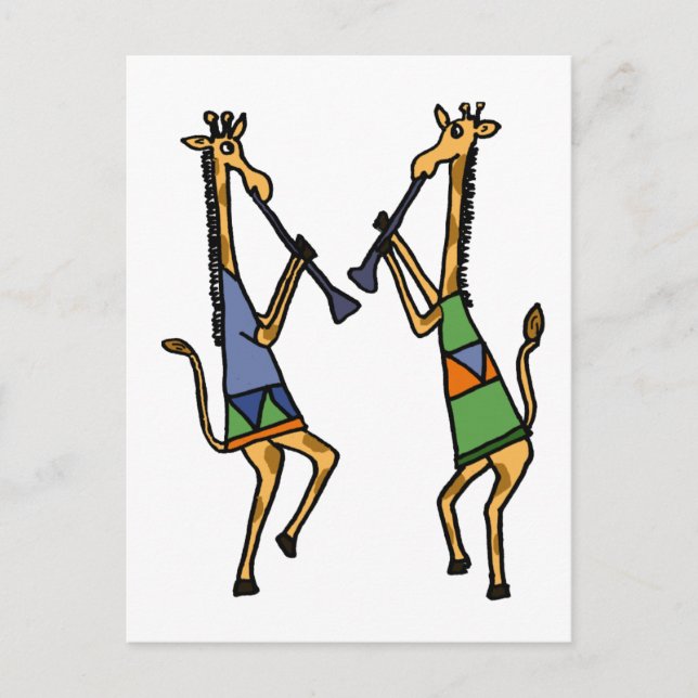 Carte Postale XX- Giraffes dansantes (Devant)