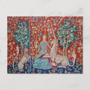Carte Postale XX- Lady et Unicorn Tapestry Art Design