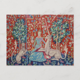Carte Postale XX- Lady et Unicorn Tapestry Art Design