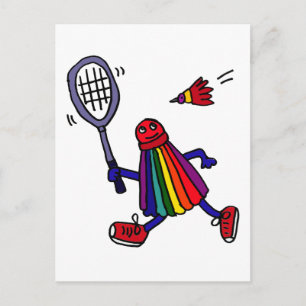 Carte Postale XY - Drôle Carton de Birdie Badminton