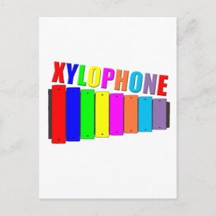 Carte Postale xylophone arc-en-ciel