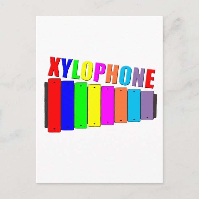 Carte Postale xylophone arc-en-ciel (Devant)