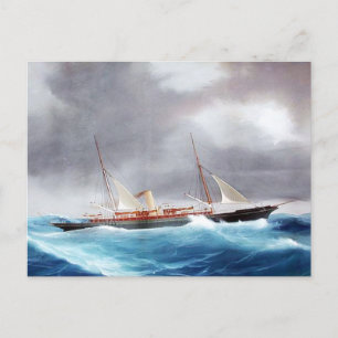 Carte Postale Yacht à vapeur Margarita années 1900