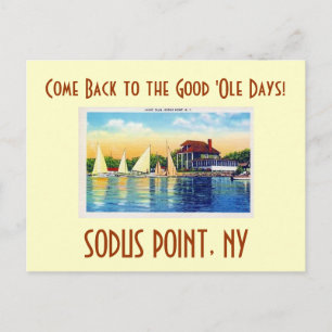 Carte Postale Yacht Club Sodus Point, Revenez au bon '...