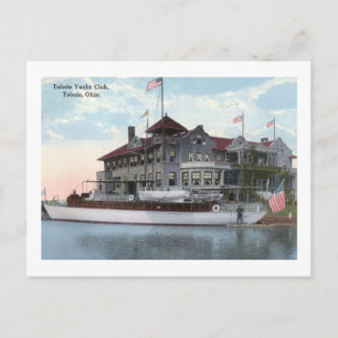 Carte Postale Yacht Club, Tolède, Ohio 1914 Vintage