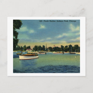 Carte Postale Yacht Harbour, Jackson Park, Chicago Vintage