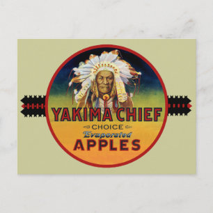 Carte Postale Yakima Chef Étiquette Apple Crate