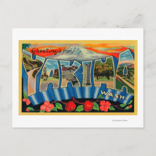 Carte Postale Yakima, Washington - Grandes Lettres Scènes 2