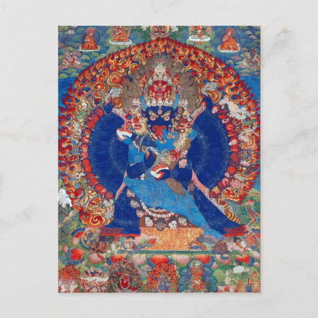 Carte Postale Yamantaka Vajrabhairava Déité tibétaine bouddhiste (Devant)