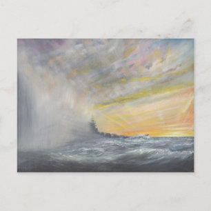 Carte Postale Yamato sort du typhon Pacifique 1944 2010