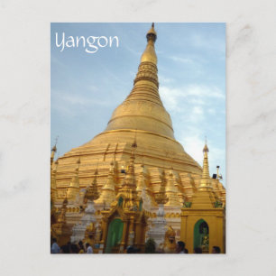 Carte Postale yangon doré