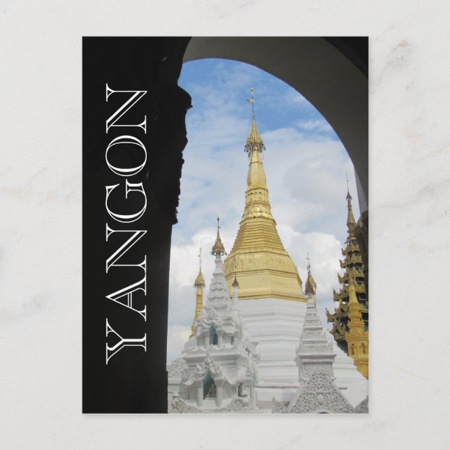Carte Postale yangon doré (Devant)