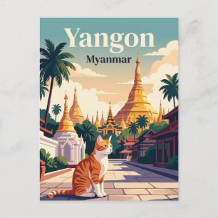 Carte Postale Yangon Myanmar