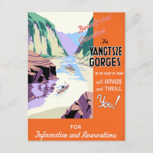 Carte Postale Yangtsze Gorges du Yangtze Chine Poster vintage