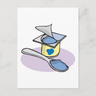 Carte Postale yaourt aux bleuets