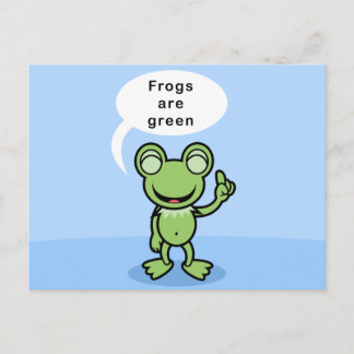 Carte Postale Yay Pour Caractère De Grenouille Couleur