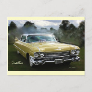 Carte Postale Yellow Cadillac