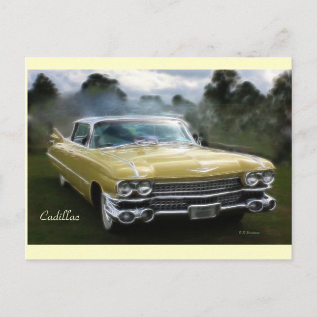 Carte Postale Yellow Cadillac (Devant)