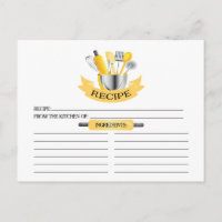 Yellow Kitchen Tools Fête des mariées Recette Cart