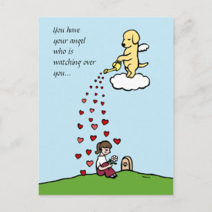 Carte Postale Yellow Labrador Angel