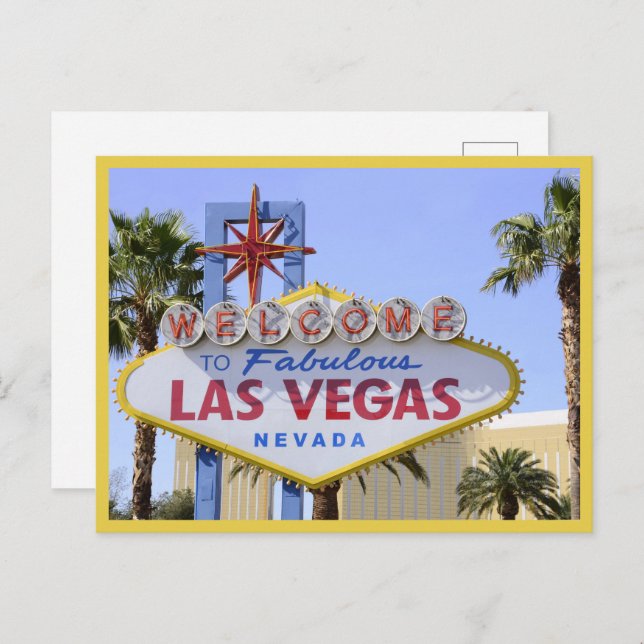 Carte postale Yellow Nevada Affiche de bienvenue L (Devant / Derrière)