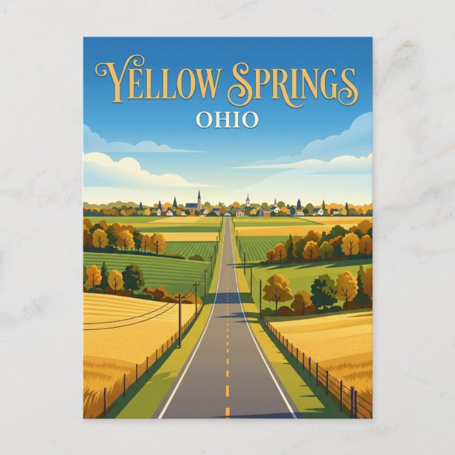 Carte Postale Yellow Springs États-Unis (Devant)