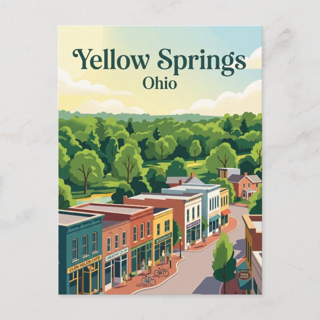 Carte Postale Yellow Springs, Ohio (Devant)