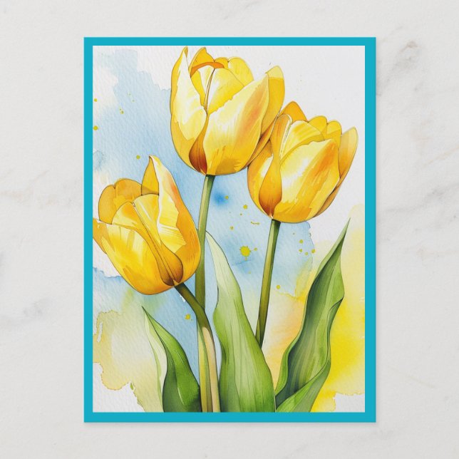 Carte Postale YELLOW TULIPS Postcard (Devant)