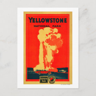 Carte Postale Yellowstone, Ancienne affiche publicitaire fidèle