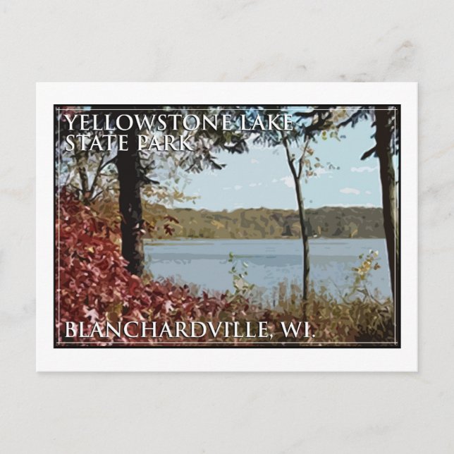 Carte Postale Yellowstone Lake State Park Logo (Devant)