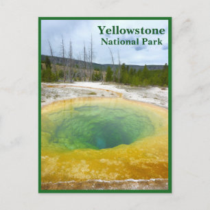 Carte Postale Yellowstone : Morning Glory Pool avec texte