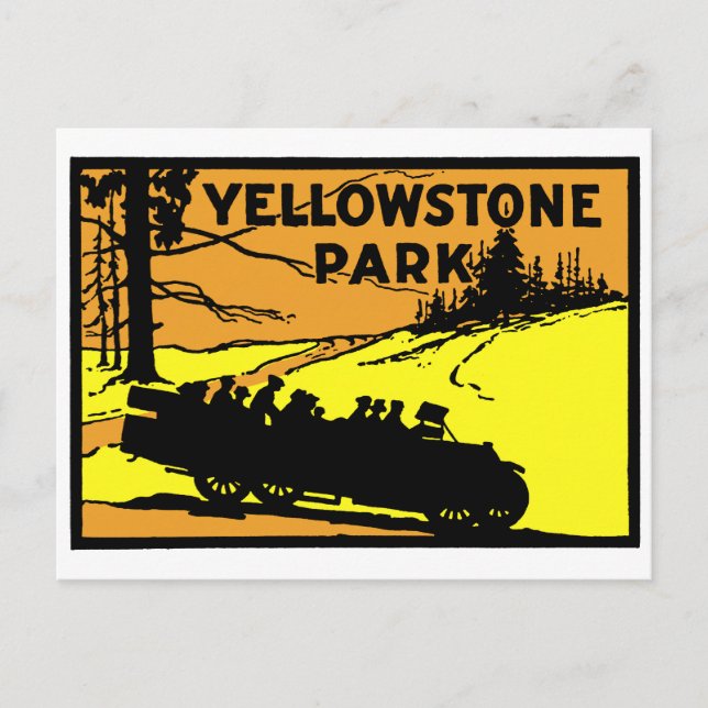 Carte Postale Yellowstone Park 1920 (Devant)