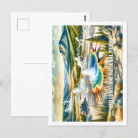 Yellowstone Wyoming USA Fameux Place aquarelle