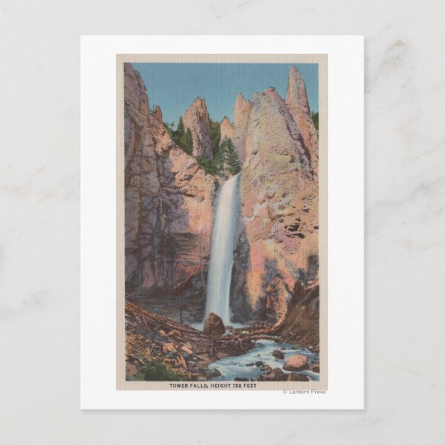 Carte Postale Yellowstone, WYView of Tower Falls (Devant)