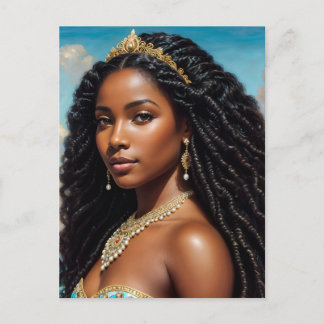 Carte Postale Yemaya déesse de l'eau Orisha Art