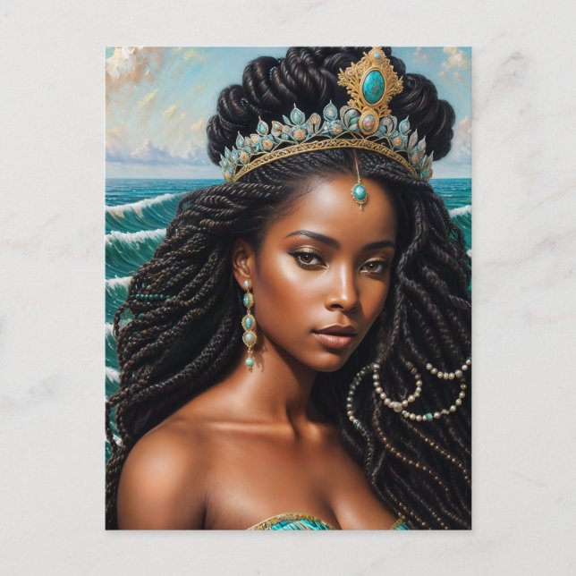 Carte Postale Yemaya Orisha Déesse de l'Eau (Devant)