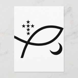 Carte Postale Yemaya Veve en noir