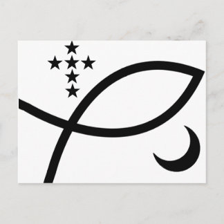 Carte Postale Yemaya Veve en noir