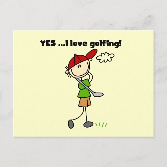 Carte Postale YES I Love Golf Tshirts et cadeaux (Devant)