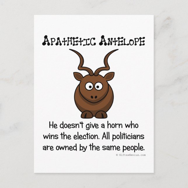 Carte Postale Yet another apathetic voter (Devant)