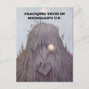 CARTE POSTALE YETI TRACKING YETIS TERRAIN POSTCARD EZ2 PERSONNAL
