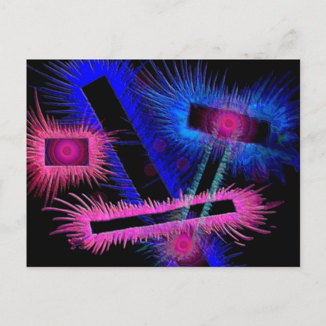 Carte Postale Yeux Aliens (Devant)
