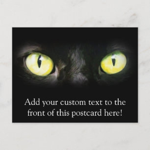Carte Postale Yeux de chat, tache noire et jaune