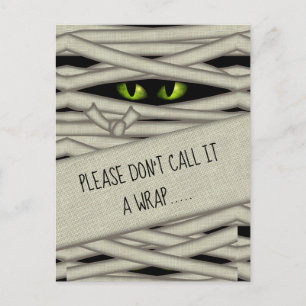 Carte Postale Yeux de momie Halloween Clap Clap Vert ID685