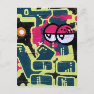 Carte Postale yeux muraux rétro