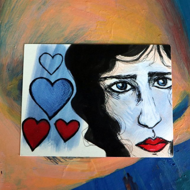 Carte Postale Yeux Tristes (Créateur téléchargé)